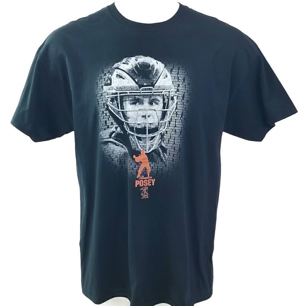 San Francisco Giants, Buster Posey MLB Big Logo Print Award Achievement Tee. XL